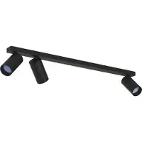 Lyora Spot en saillie 3 lumières Mono noir inclinable