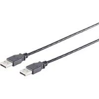 S-Conn S/CONN connectivité maximale USB High Speed 2.0 Kabel, A/A Stecker, USB 2.0, schwarz, 0,5m (13-22015)