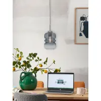 It´s about RoMi - Lampe à suspendre Verona - Gris - 15x15x30cm Lampe à suspendre - Lampe de table à manger - Lampe de salon - Lampe de chambre à coucher - Salon