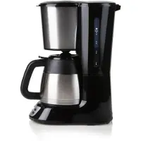 Domo Cafetière filtre - - DO709K - 1000 W - 1 L - 8 tasses - Écran LCD - Minuteur 24 h - Acier inoxydable