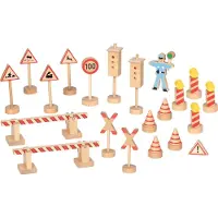 Goki Ensemble de panneaux de signalisation en bois Goki - 21dlg.