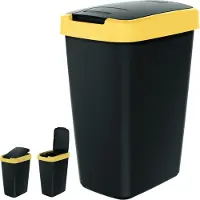 Prosperplast Corbeille à papier 12L COMPACTA Q jaune clair | Noir