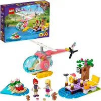 LEGO 41692 Friends Hélicoptère de sauvetage des animaux Jouet avec bébés animaux, Stéphanie et Mia comme mini-poupées