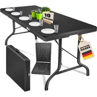 Kesser Buffet pliable en plastique, dimensions 183x76 cm, pour 8 personnes, avec poignée de transport et housse
