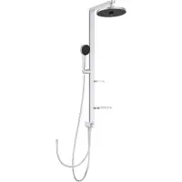 Ideal standard Système de douche Alu+ sans robinetterie, 2 tablettes, douchette 2F, pommeau de douche 2F