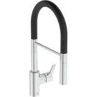Ideal standard Robinet de cuisine GUSTO Semi-Pro 2F-douchette, saillie 225mm chromé chromé