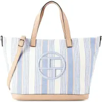 Tom Tailor Cabas 'Gilda' bleu clair / blanc