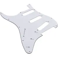 Fazley 10643 plaque de protection pour guitare style ST (gaucher), blanc