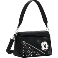 Desigual Sac bandoulière 'Mickey Studstyle Phuket' rouge / noir / argent / blanc naturel