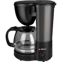 Alpina Machine à café 2 à 12 tasses, noire, Cafetières à filtre, Noir