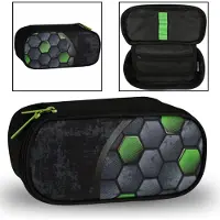 Sarcia.eu Trousse à crayons de football, sacoche zippée, pour garçons
