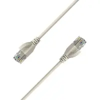 Elfcam - 7m de câble Ethernet Cat 6A Ultra Slim 10Gbps 32AWG UTP OD2,8mm 500MHz, 10Gb Thin RJ45 Cat 6A Patch Cord pour LAN, Routeur, Modem, Xb Laptop et Servers, Blanc