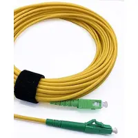 Elfcam - Câble à fibre optique de 30 m, SC/APC vers LC/APC, monomode simplex, 9/125 µm, OS2, câble de raccordement LSZH, jaune