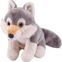 Wild republic Loup en peluche de poche ECO - 13 cm