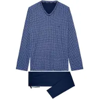 Hom Pyjama long ' Long Sleepwear Hampton ' bleu marine