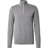 Kronstadt Carlo Regular Fit Sweat-shirt Tirette gris, Unicolore