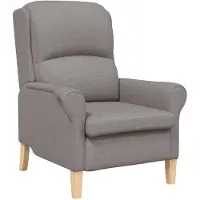 vidaXL fauteuil Taupe 76 x 94 x 102 cm Tissu Sharpa
