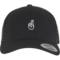 Mister tee Casquette 'Crossed Fingers Handsign' noir / blanc