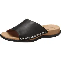 Gabor : Sandales confortables, type pantoufle, de couleur noire, pour un usage quotidien