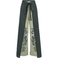 Black premium by emp Pantalon en toile de - Pantalon Wrap à Motifs - S-M - XXL-3XL - pour Femme - vert foncé - Taille S-M