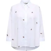 ONLY Chemisier 'ONLNEW LINA GRACE' noisette / blanc