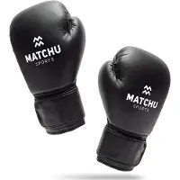 Matchu Sports Gants De Boxe Cuir Synthétique Noir 14 Oz