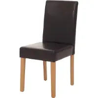 Mendler Chaise De Salle À Manger Littau, Chaise De Cuisine, Cuir Marron, Pieds Foncés