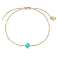 Glanzstücke Bracelet aqua / or