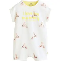 Next Barboteuse / body jaune / rose ancienne / blanc