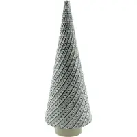Clayre & Eef Figurine sapin de Noël 33 cm Gris Porcelaine