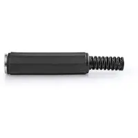 Nedis connecteur audio - droit - femelle - nickelé - soudure - diamètre d'entrée du câble : 6.0 mm - PVC - noir - sac plastique - 25 pièces