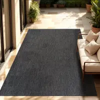 Paco Home In & Outdoor Tapis tissé plat uni moderne résistant aux intempéries pour terrasse cuisine Taille 120x160 cm