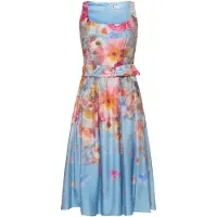 Vera Mont Robe bleu ciel / pêche / rose