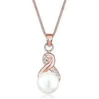 Elli Chaîne or rose / transparent / blanc perle