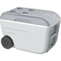 Eda Plastiques EDA 019309 J.CU/G.G Glacière EDA NOMADE, 52 litres, à roulettes, curcuma / gris
