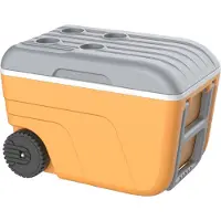 Eda Plastiques EDA 019309 G.C/G.GP Glacière EDA NOMADE, 52 litres, à roulettes, gris clair / gris