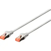 Digitus Patchkabel Cat6 S/FTP 2xRJ45 0.25m grau Hebelschutz Polybeutel