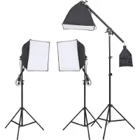 vidaXL Kit studio photo avec éclairage et arrière-plan