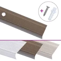 vidaXL Nez de marche forme en L 15 pcs aluminium 90 cm marron