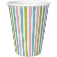Duni Becher Stripes Multi, 24 cl, 10 Stück