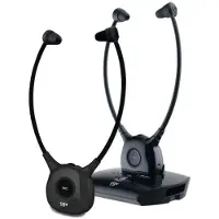 CGV Pack de 2 casques stéthoscopiques TV & Hi-Fi sans fil Dolfin Onyx Noir