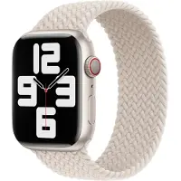 Apple Bracelet Solo tressé pour Watch | 44/45/46/49 mm - Taille 7 - Starlight