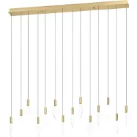 Eglo Suspension LED Mirador, suspension élégante, suspension cluster en métal avec éléments en verre acrylique, suspension blanc chaud, 140 cm