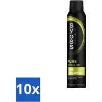 Syoss - Pure Fresh Shampooing sec - Shampooing - Styling longue durée - 200ml - Pack avantage - 10 pièces