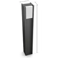 Philips Hue Turaco Lampe sur Pied Haute Anthracite Extérieur