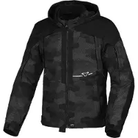 Macna Veste textile imperméable Macna Territor pour moto, noir/camouflage, XL