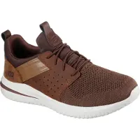 SKECHERS Baskets DELSON 3.0 CICADA en grandes tailles, marron 210238 CDB, chaussures pour hommes en grandes tailles