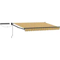 vidaXL Auvent électrique rétractable , jaune, gris, anthracite, 2,5 x 2 m