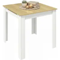 VCM Table à manger extensible, table de cuisine en bois 80-120 cm, table à manger compacte pour cuisine & salle à manger, table Pesoli