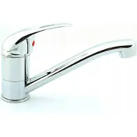 Granitan | Robinet de cuisine Alfa - Chrome - Bec de 22 cm - Orientable à 360° - Aérateur Eco